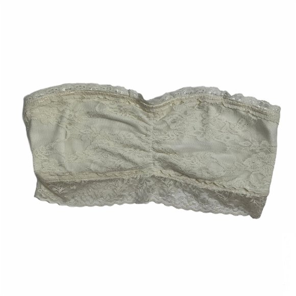 Vanity Essentials Medium Ivory Lace Bandeau Bra - Picture 1 of 4